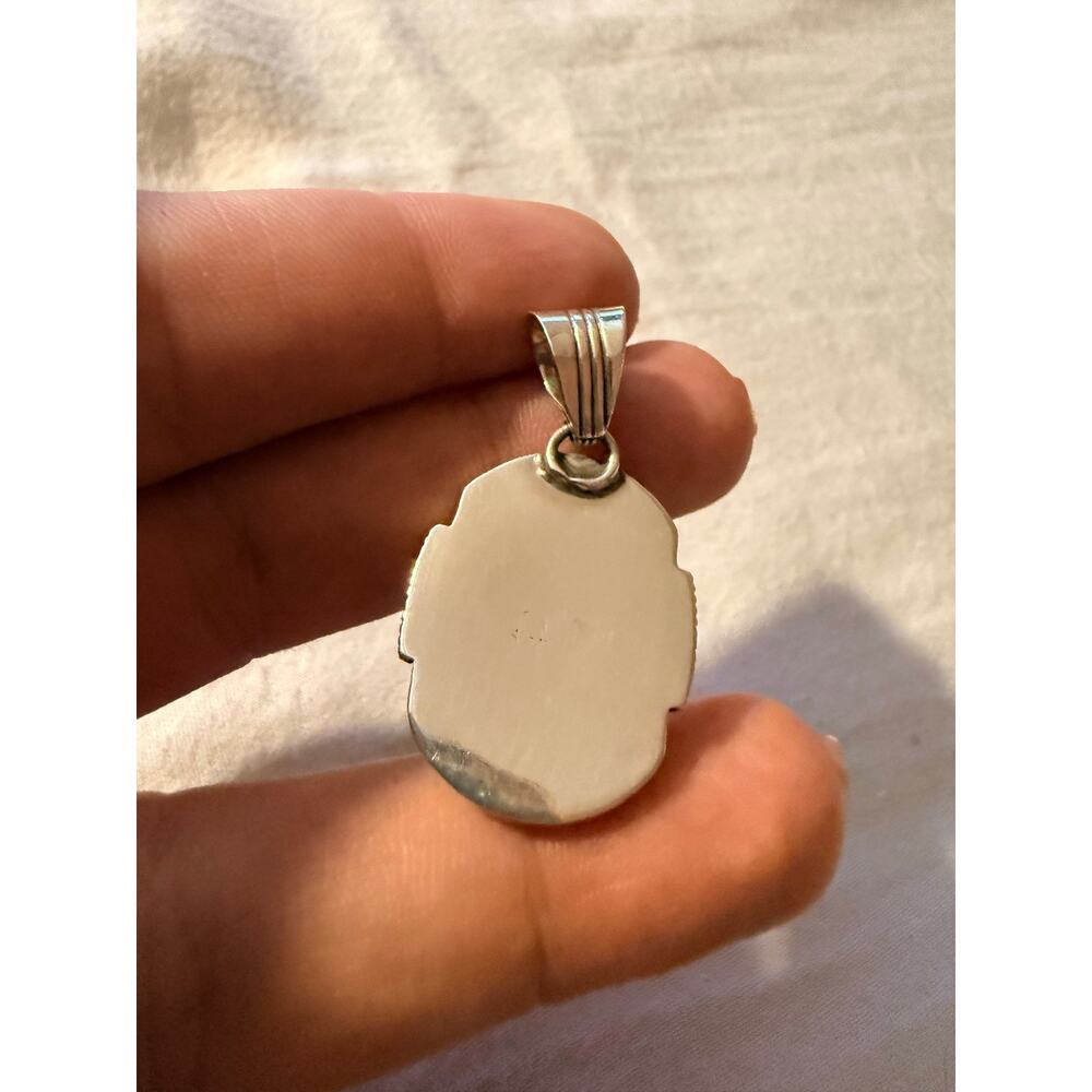 Native Triple Opal Gemstone 925 Pendant Navajo - Picture 7 of 10